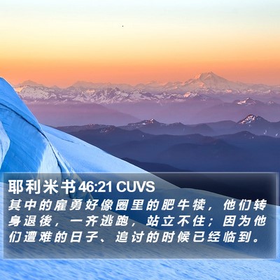 耶 利 米 书 46:21 CUVS Bible Verse Image