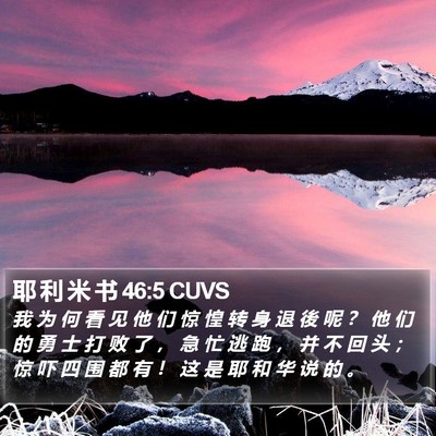 耶 利 米 书 46:5 CUVS Bible Verse Image