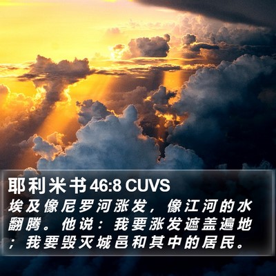 耶 利 米 书 46:8 CUVS Bible Verse Image
