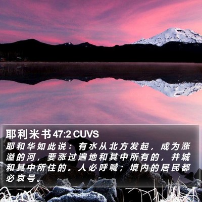 耶 利 米 书 47:2 CUVS Bible Verse Image