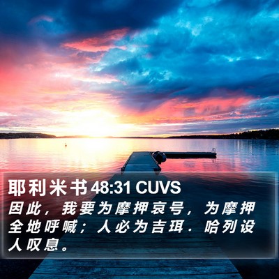 耶 利 米 书 48:31 CUVS Bible Verse Image