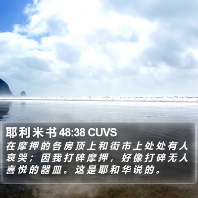 耶 利 米 书 48:38 CUVS Bible Verse Image