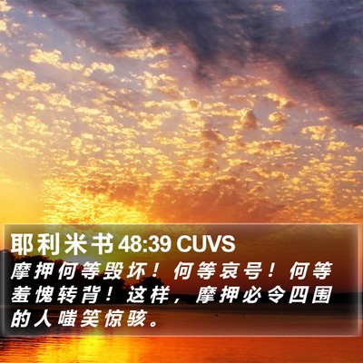 耶 利 米 书 48:39 CUVS Bible Verse Image