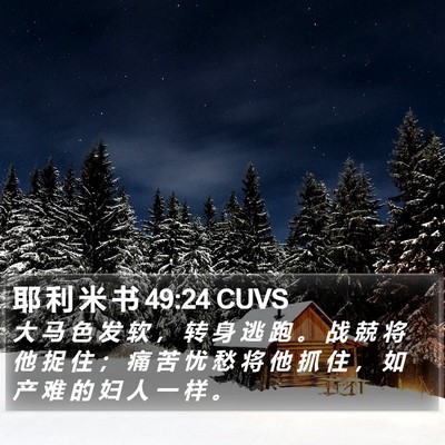 耶 利 米 书 49:24 CUVS Bible Verse Image