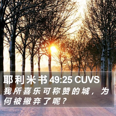 耶 利 米 书 49:25 CUVS Bible Verse Image