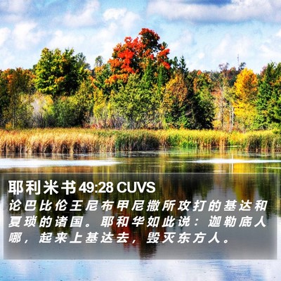 耶 利 米 书 49:28 CUVS Bible Verse Image