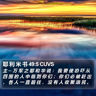耶 利 米 书 49:5 CUVS Bible Verse Image