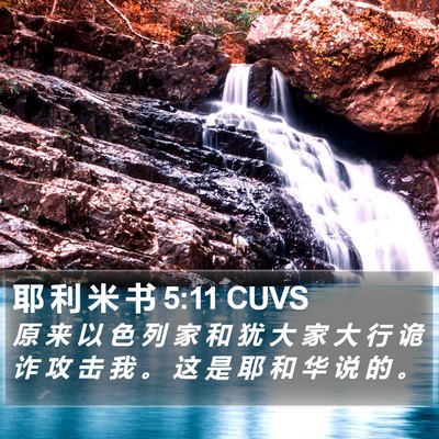 耶 利 米 书 5:11 CUVS Bible Verse Image