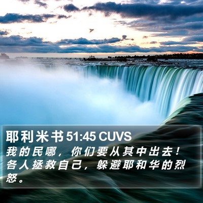 耶 利 米 书 51:45 CUVS Bible Verse Image