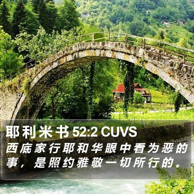 耶 利 米 书 52:2 CUVS Bible Verse Image