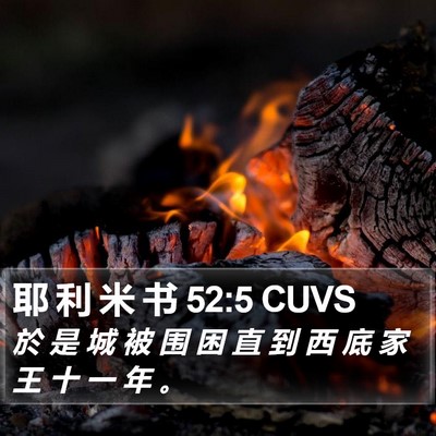 耶 利 米 书 52:5 CUVS Bible Verse Image
