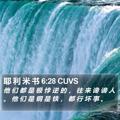 耶 利 米 书 6:28 CUVS Bible Verse Image