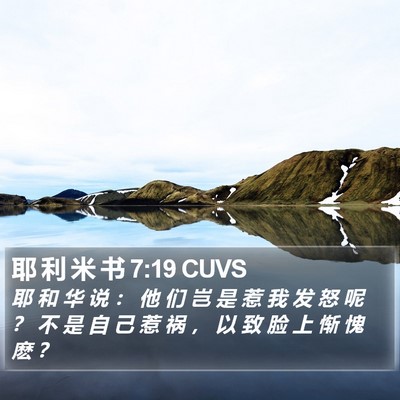 耶 利 米 书 7:19 CUVS Bible Verse Image