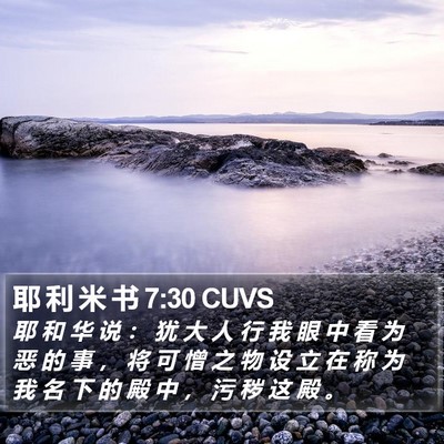 耶 利 米 书 7:30 CUVS Bible Verse Image
