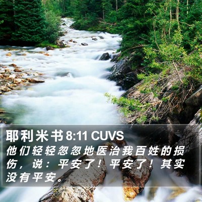 耶 利 米 书 8:11 CUVS Bible Verse Image
