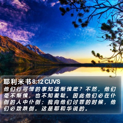 耶 利 米 书 8:12 CUVS Bible Verse Image