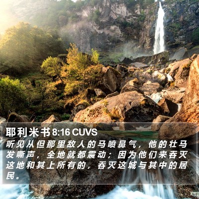 耶 利 米 书 8:16 CUVS Bible Verse Image