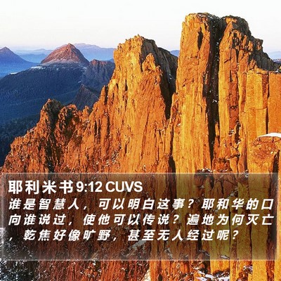 耶 利 米 书 9:12 CUVS Bible Verse Image