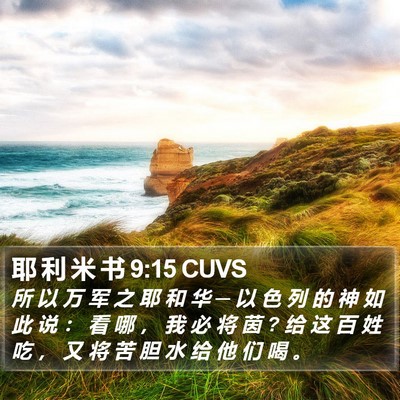 耶 利 米 书 9:15 CUVS Bible Verse Image