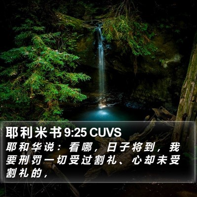 耶 利 米 书 9:25 CUVS Bible Verse Image
