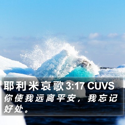 耶 利 米 哀 歌 3:17 CUVS Bible Verse Image