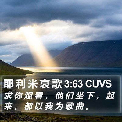 耶 利 米 哀 歌 3:63 CUVS Bible Verse Image