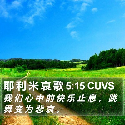 耶 利 米 哀 歌 5:15 CUVS Bible Verse Image
