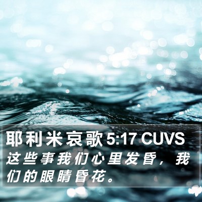 耶 利 米 哀 歌 5:17 CUVS Bible Verse Image