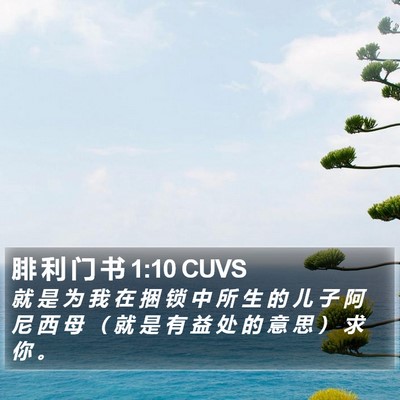 腓 利 门 书 1:10 CUVS Bible Verse Image