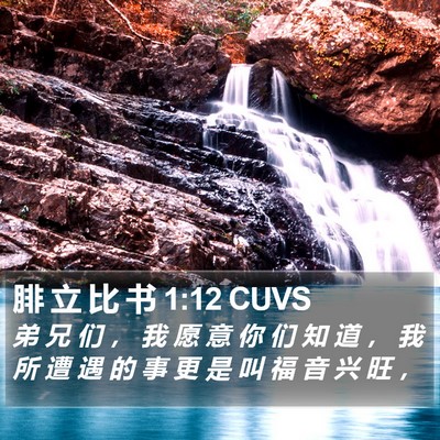 腓 立 比 书 1:12 CUVS Bible Verse Image