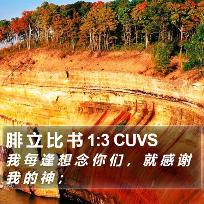 腓 立 比 书 1:3 CUVS Bible Verse Image