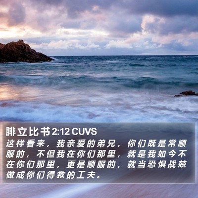 腓 立 比 书 2:12 CUVS Bible Verse Image