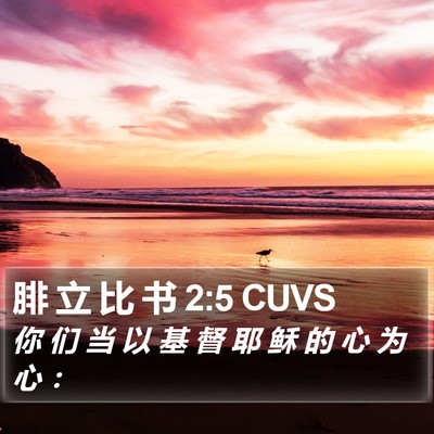 腓 立 比 书 2:5 CUVS Bible Verse Image