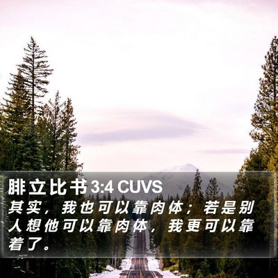 腓 立 比 书 3:4 CUVS Bible Verse Image