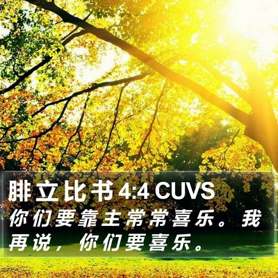 腓 立 比 书 4:4 CUVS Bible Verse Image