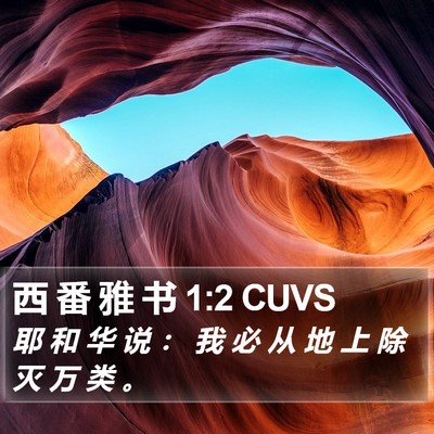 西 番 雅 书 1:2 CUVS Bible Verse Image