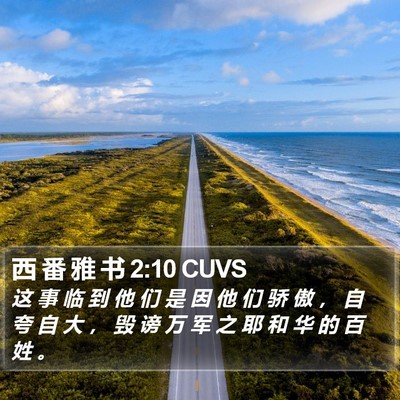 西 番 雅 书 2:10 CUVS Bible Verse Image