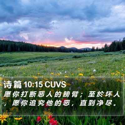 诗 篇 10:15 CUVS Bible Verse Image