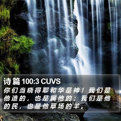 诗 篇 100:3 CUVS Bible Verse Image