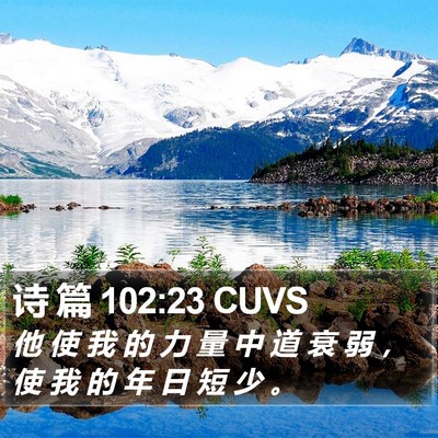 诗 篇 102:23 CUVS Bible Verse Image