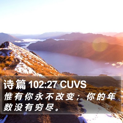 诗 篇 102:27 CUVS Bible Verse Image