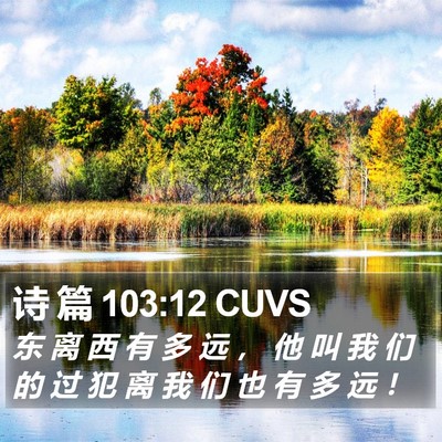 诗 篇 103:12 CUVS Bible Verse Image