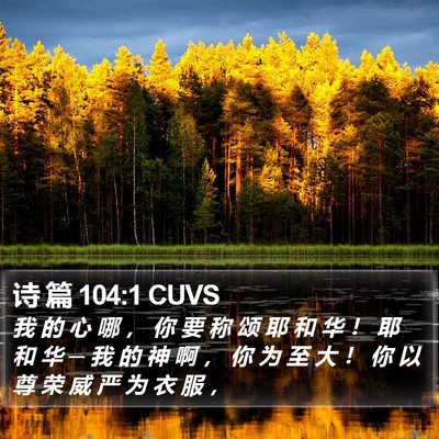 诗 篇 104:1 CUVS Bible Verse Image