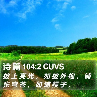 诗 篇 104:2 CUVS Bible Verse Image