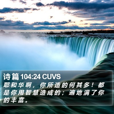 诗 篇 104:24 CUVS Bible Verse Image