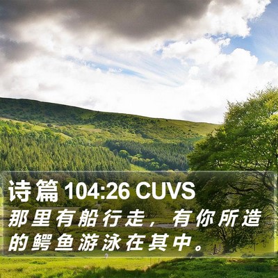 诗 篇 104:26 CUVS Bible Verse Image