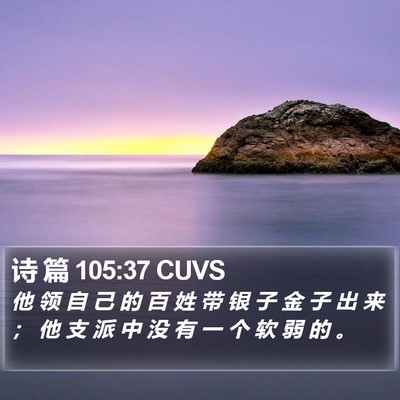 诗 篇 105:37 CUVS Bible Verse Image