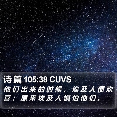 诗 篇 105:38 CUVS Bible Verse Image