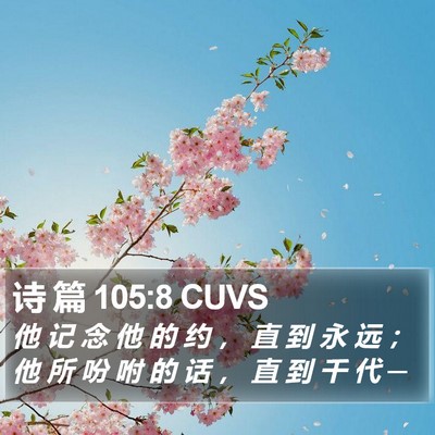诗 篇 105:8 CUVS Bible Verse Image