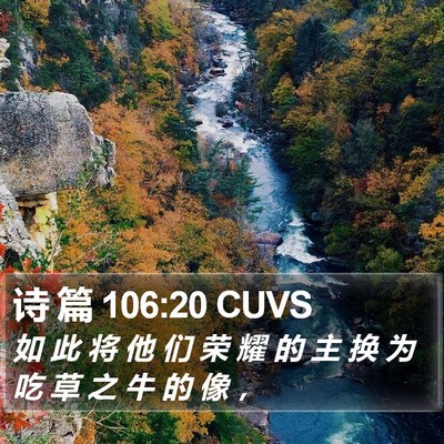 诗 篇 106:20 CUVS Bible Verse Image
